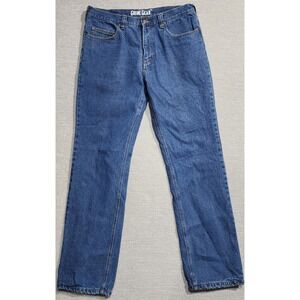 Guide Gear Mens Flannel Lined Jeans Blue Denim Straight Leg 36x34 Work Winter